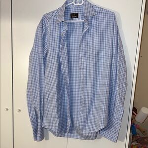 Neiman Marcus Blue Checkered Men's Shirt